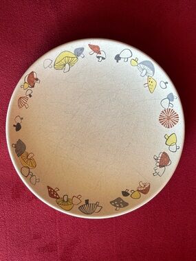 Vintage Franciscan Woodlore Mushroom Pattern 8” Salad Plate